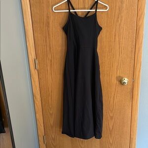Pact Fit and Flare Midi Black Dress